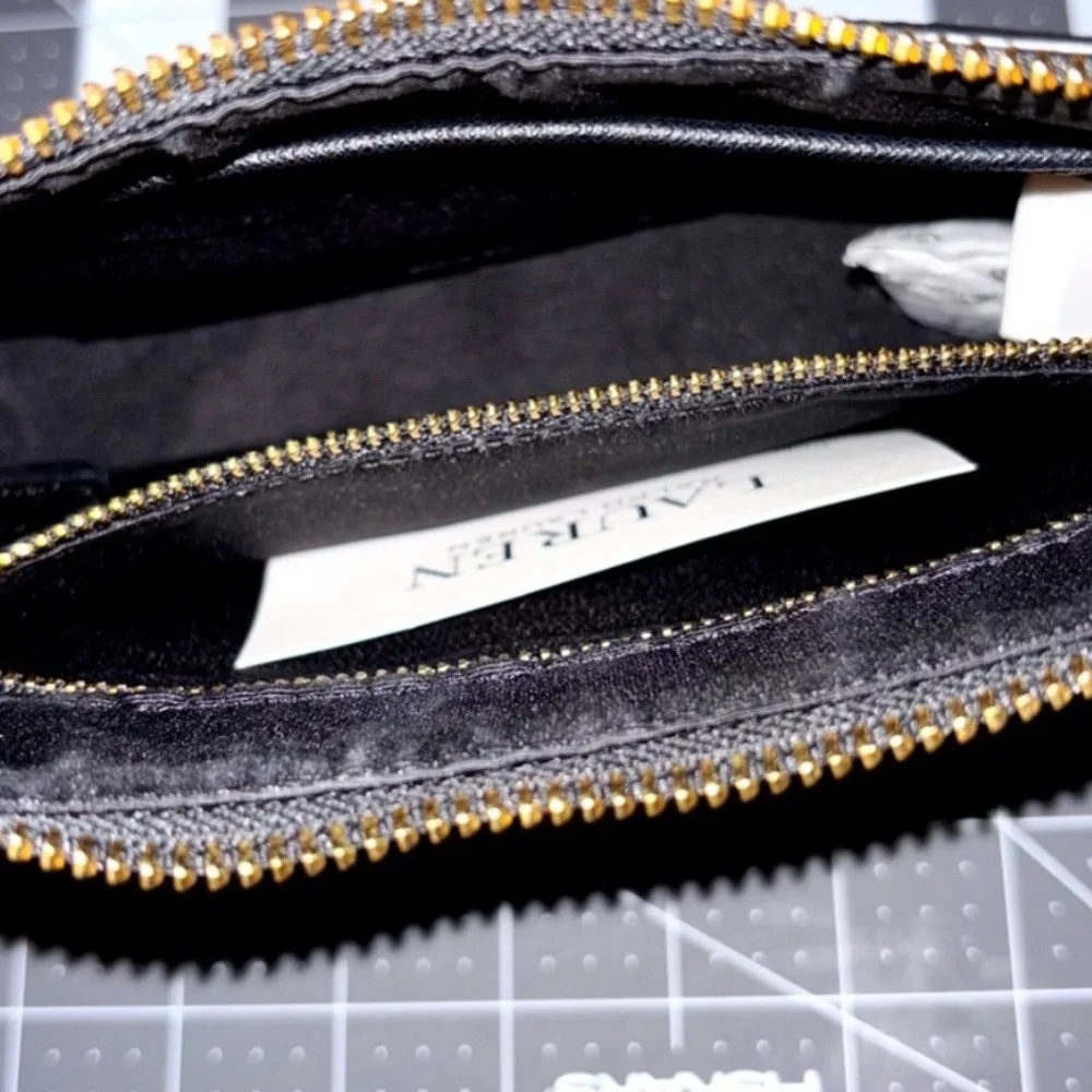 Ralph Lauren Crosshatch Leather Medium Danni plaid bag - Picture 6 of 8